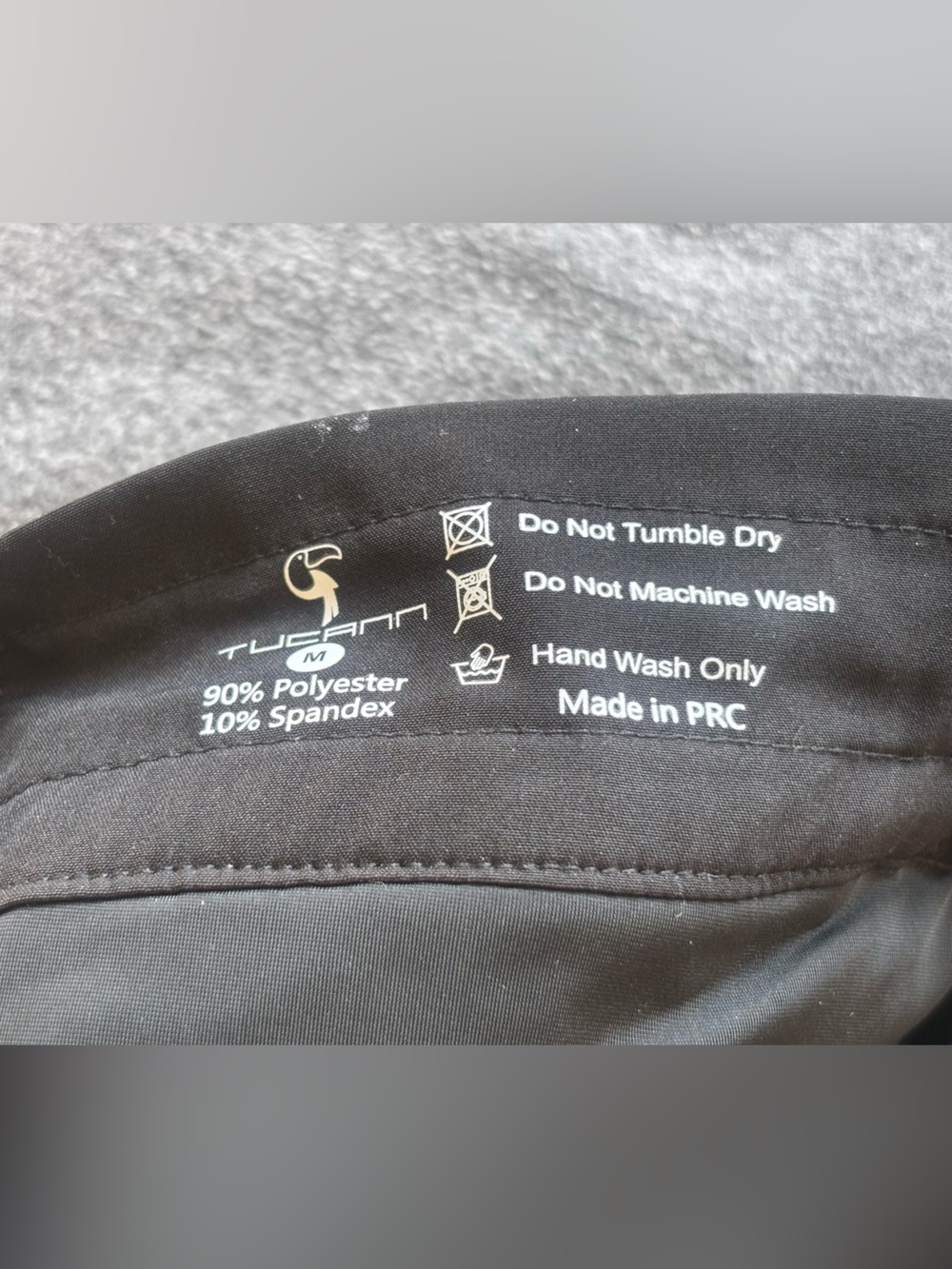 Black Men's Swim Trunks with Yellow Accent - Picture 2 of 2